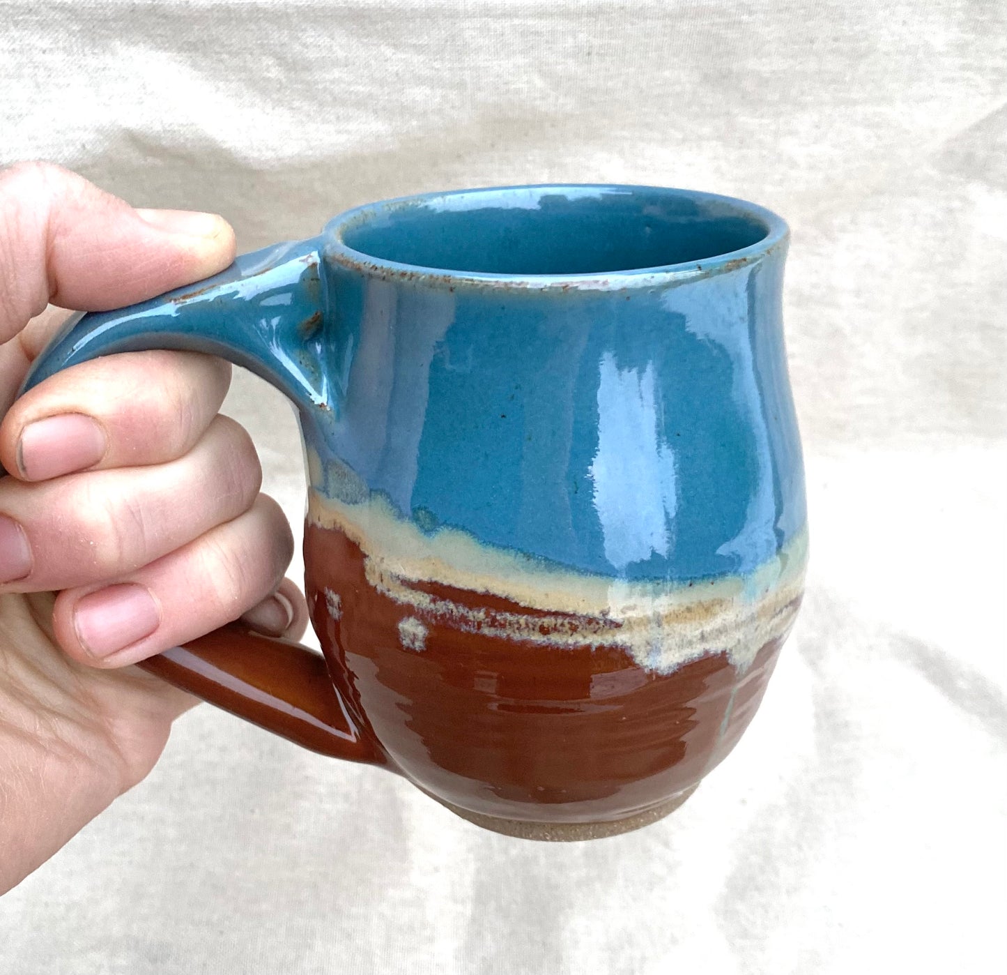 Small Mug - blue & autumn