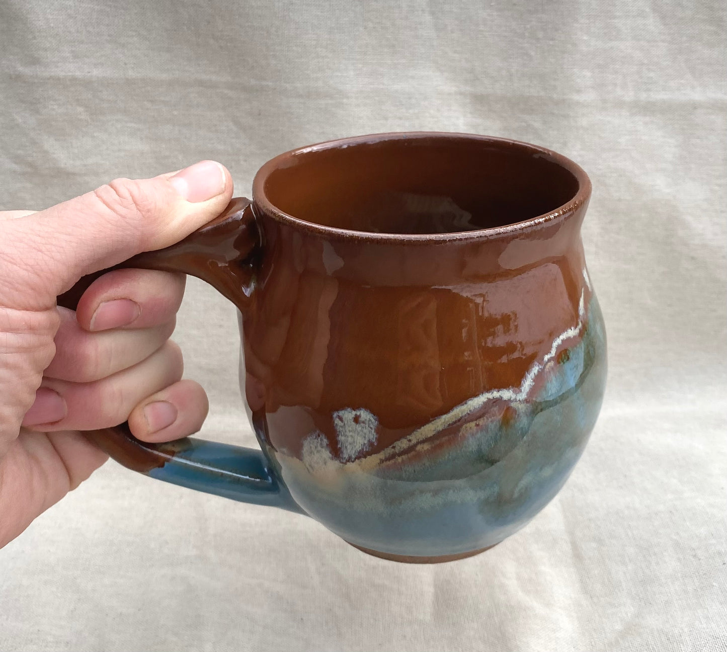 Large Mug -blue & autumn