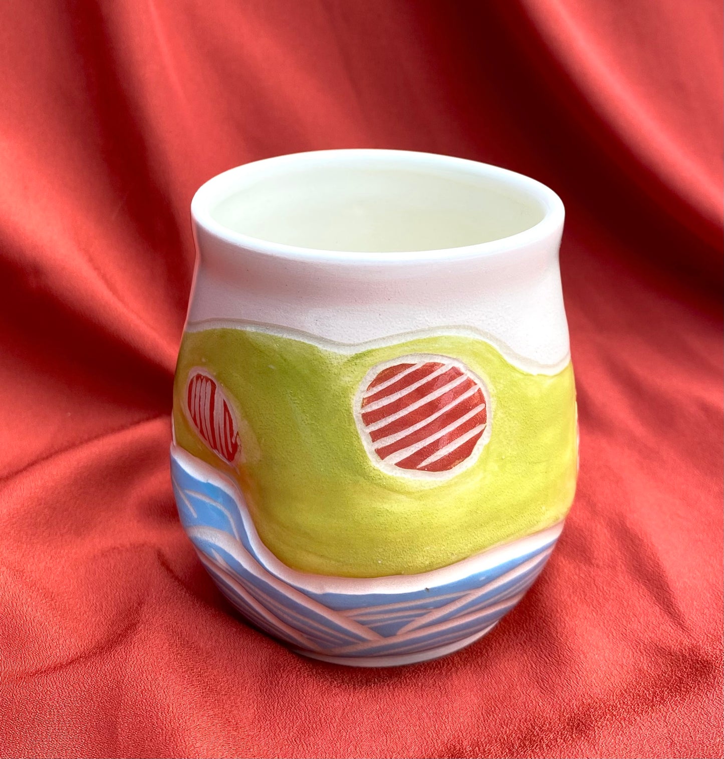 Tumbler with Colourful Sgraffito