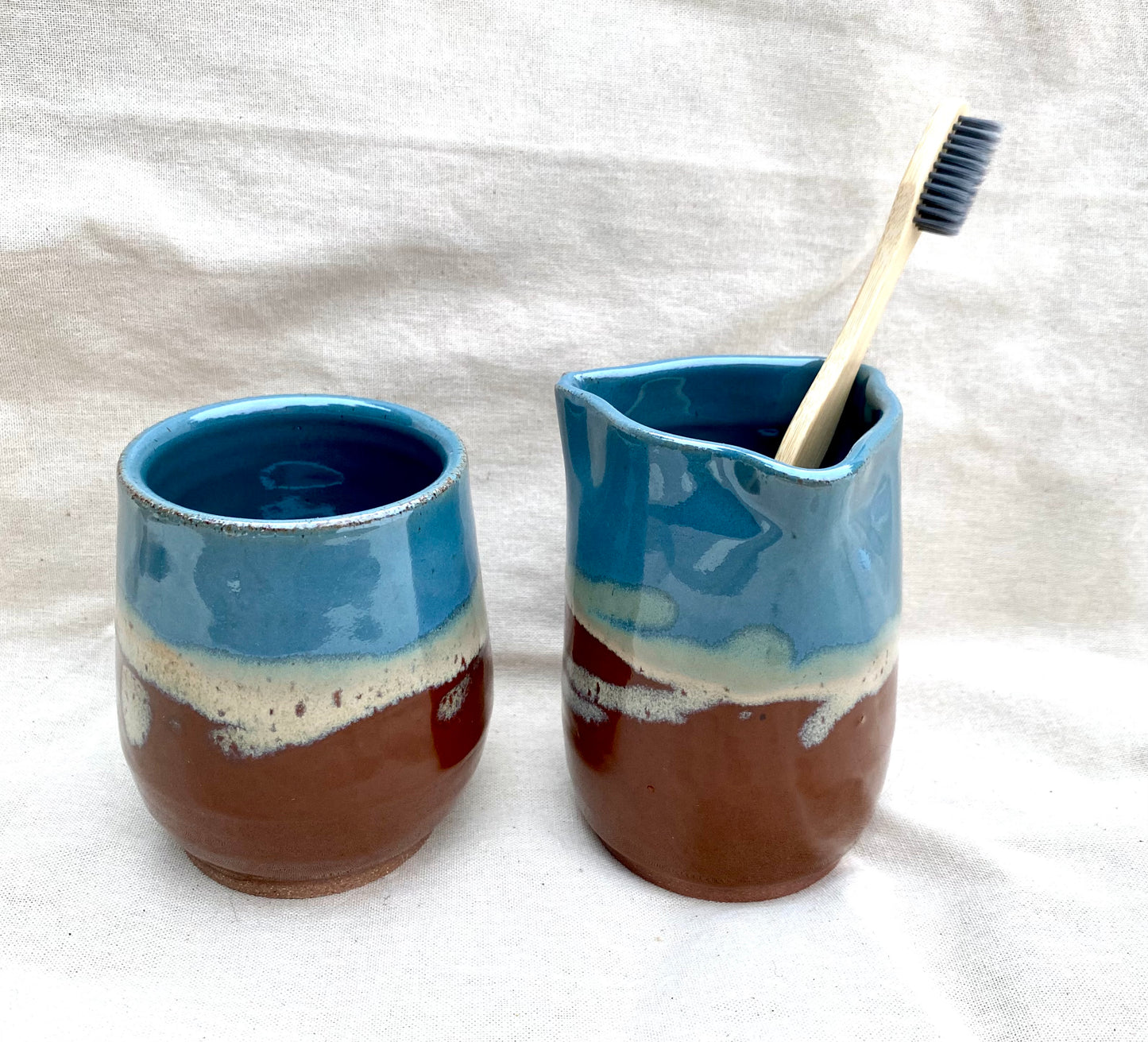 Bathroom Set - Toothbrush holder & cup