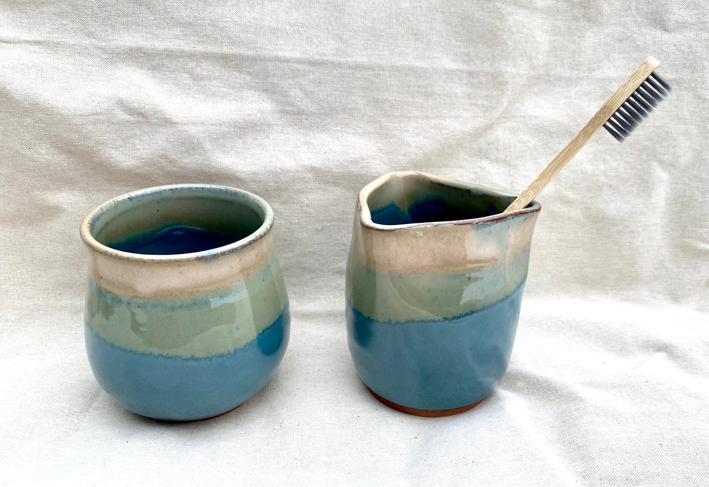 Bathroom Set - Toothbrush holder & cup