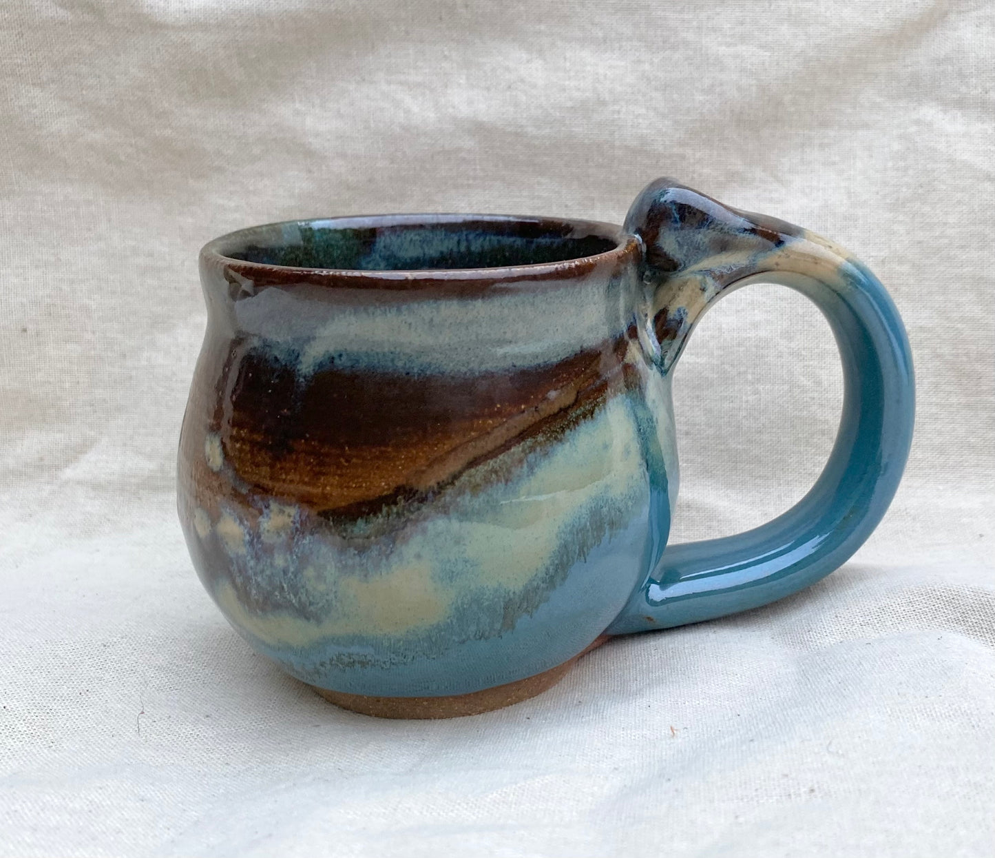 Small Mug - blue & brown