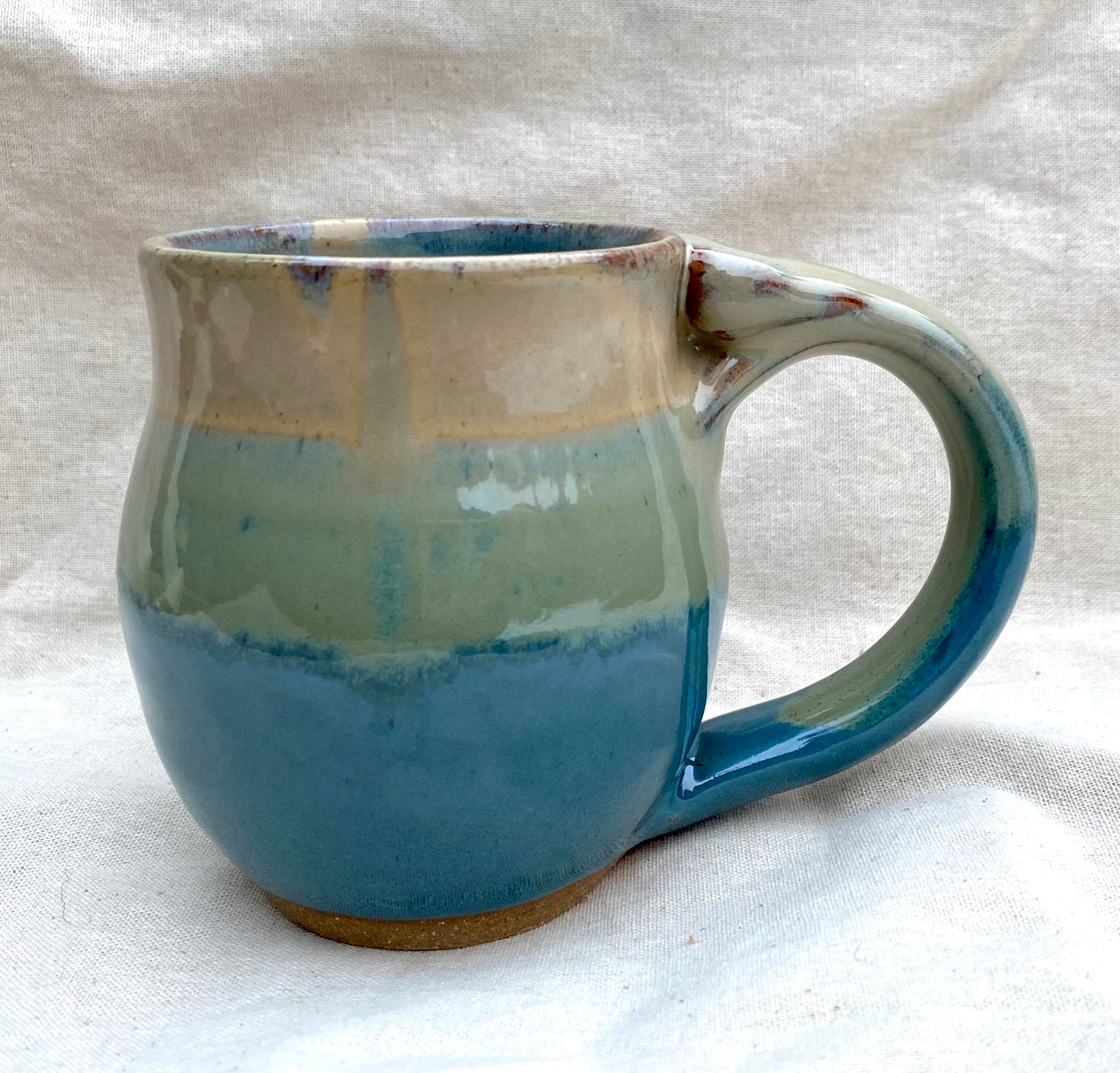 Small Mug - blue & cream