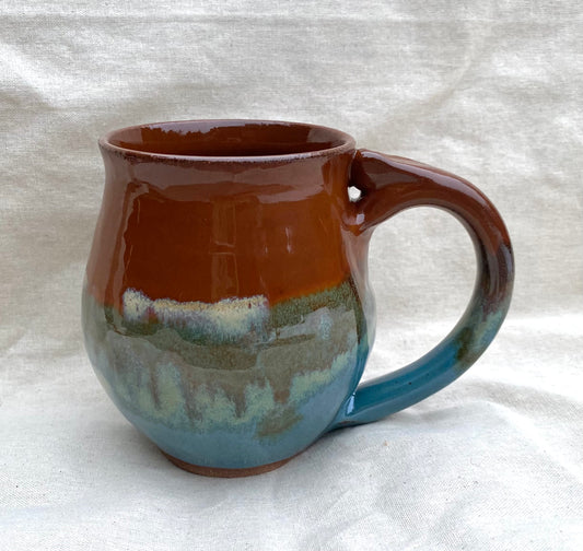 Large Mug - blue & autumn