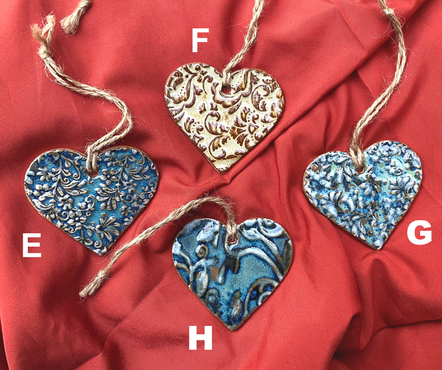 Heart Ornaments (3 for $45)