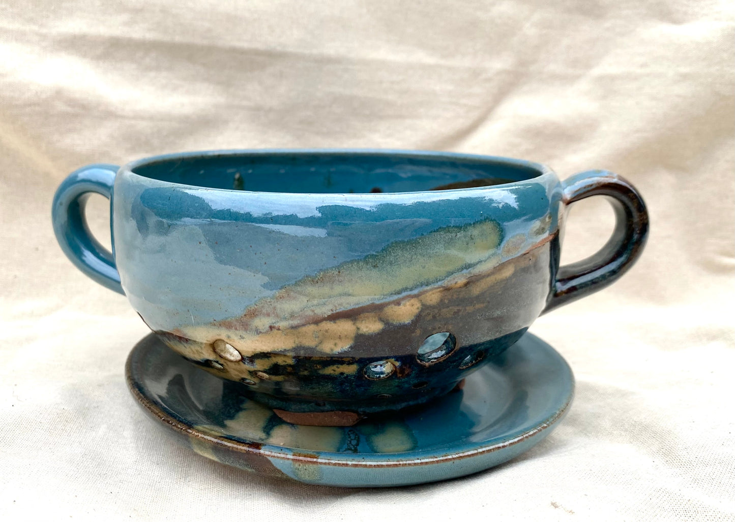 Colander/ Berry Bowl - blue variations